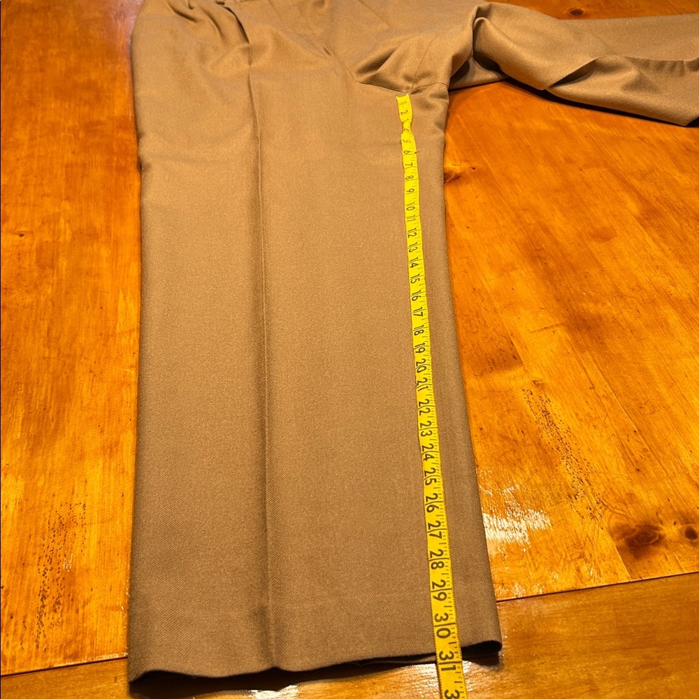 Pendleton Tan 100% Virgin Wool Pleated Trouser Dr… - image 7
